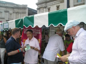Our Information Stand at Trafalgar Square